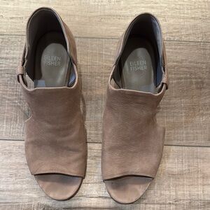 Eileen Fisher Brown Wedge Sandals